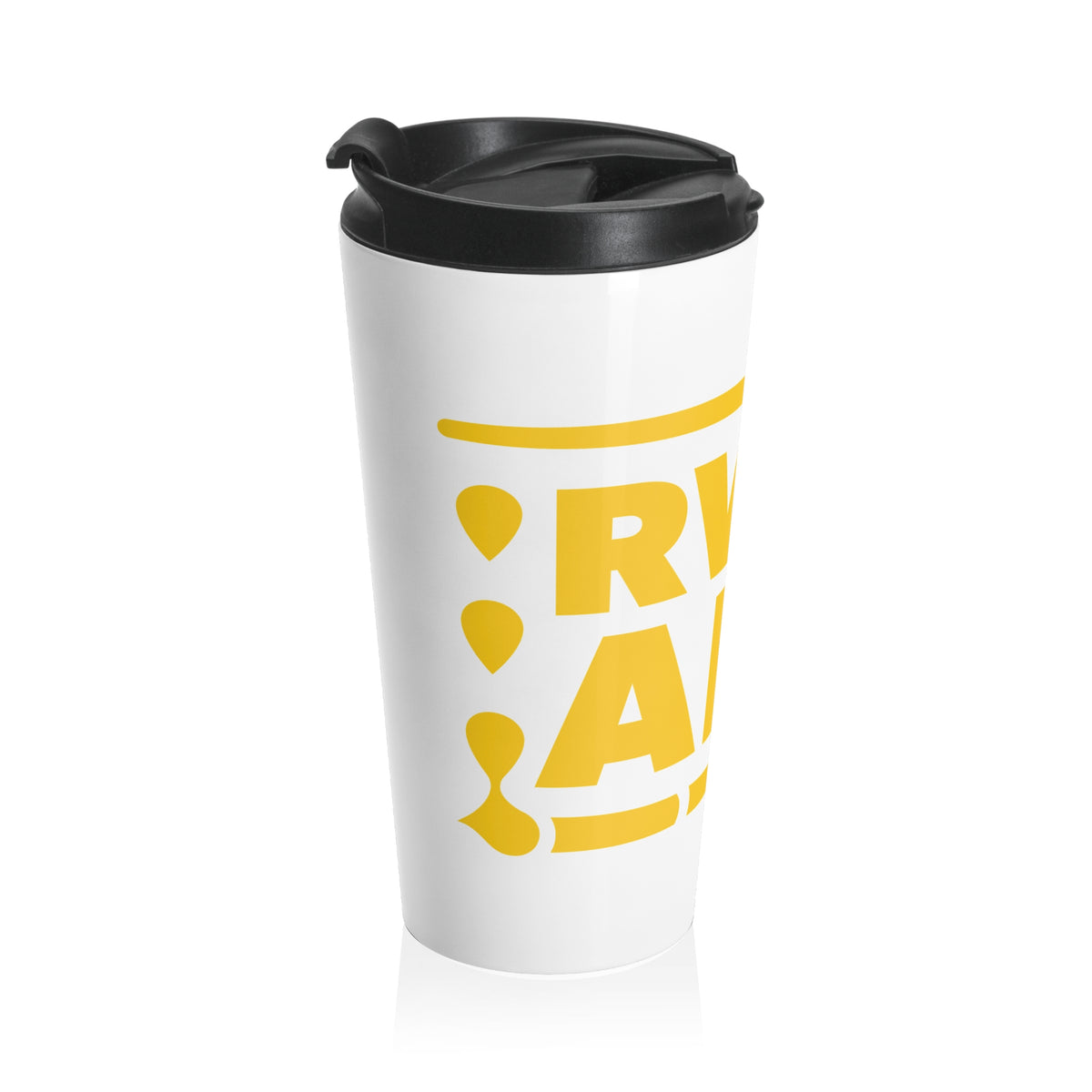 Travel Mug — Gold RWH Art Logo Stainless Steel Tumbler – Roxy Wuz Here Art