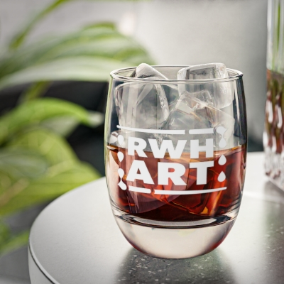 Whiskey Glass RWH Logo (Black)