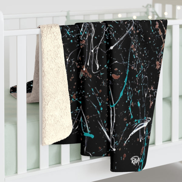 Imprint Sherpa Fleece Blanket