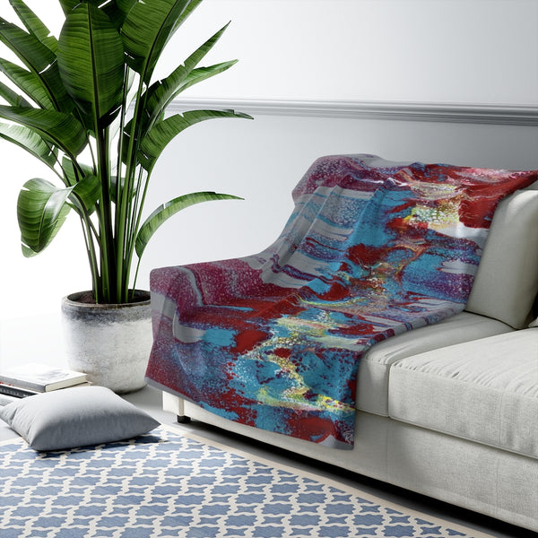 Running Swipe  Sherpa Fleece Blanket