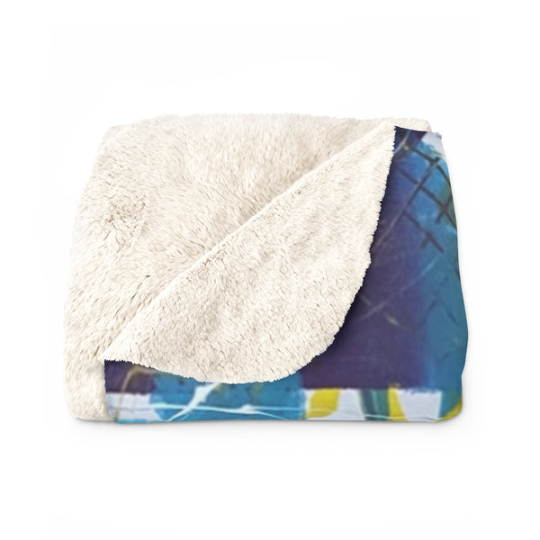 Running Crazy  Sherpa Fleece Blanket