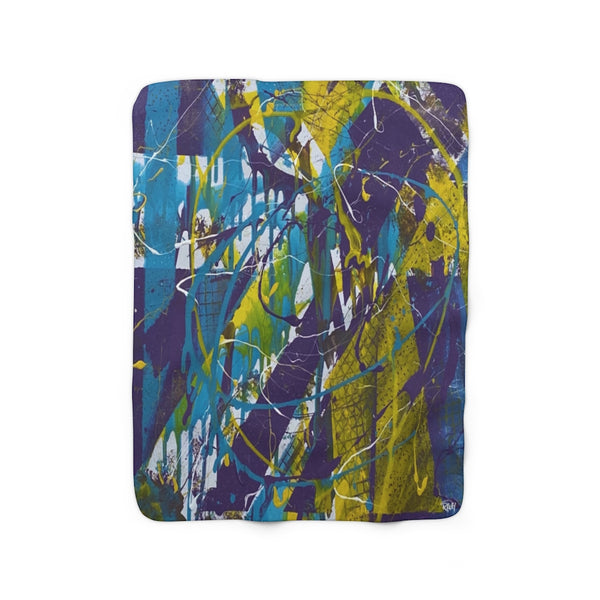 Running Crazy  Sherpa Fleece Blanket