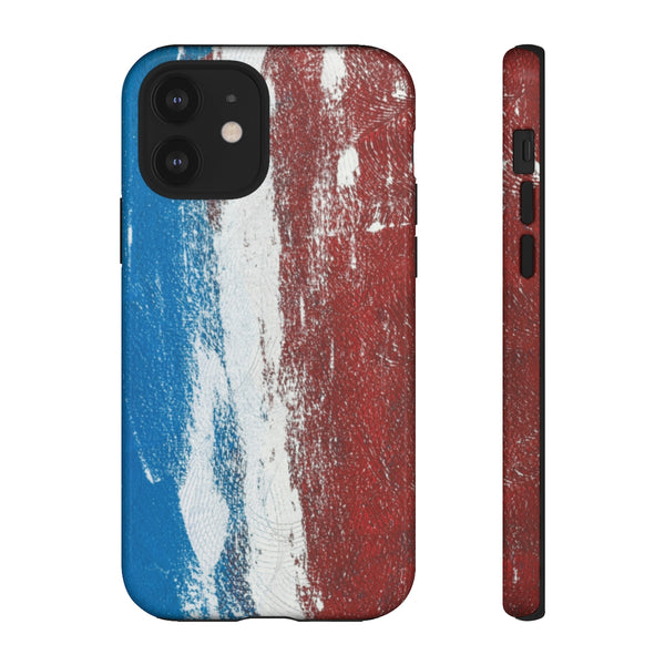 Cell Phone Case  "Blue White Red"