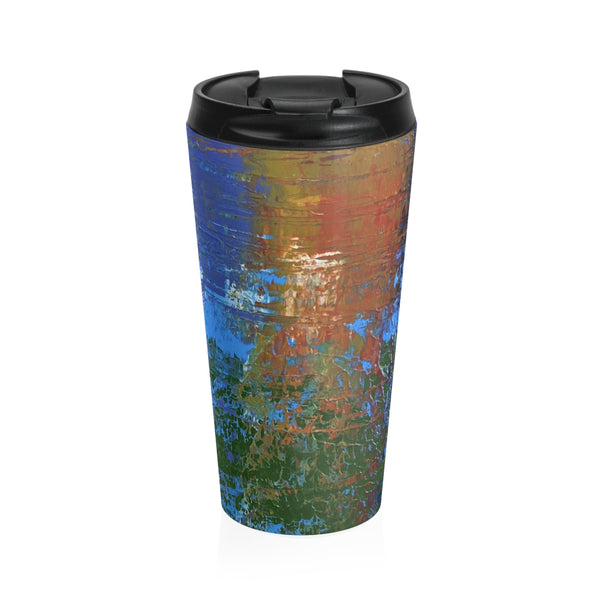 Stainless Steel Travel Mug "Abstract Sunset"