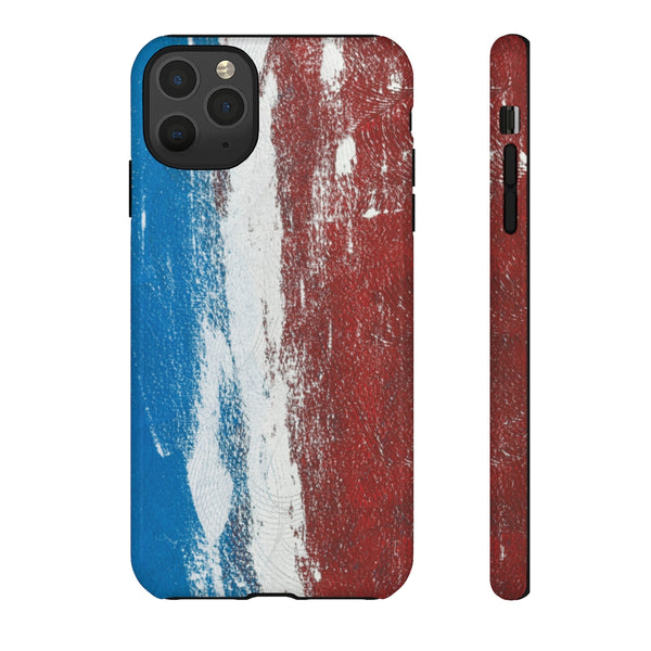 Cell Phone Case  "Blue White Red"