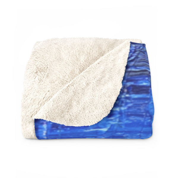 Abstract Sunset Sherpa Fleece Blanket