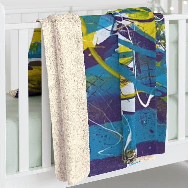 Running Crazy  Sherpa Fleece Blanket