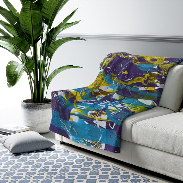 Running Crazy  Sherpa Fleece Blanket