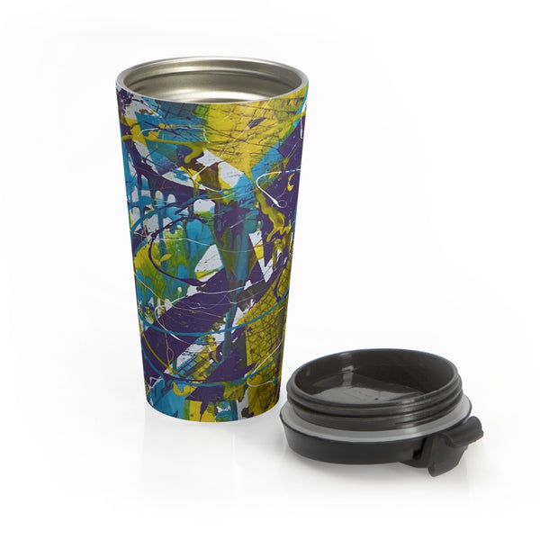 Stainless Steel Travel Mug "Running Crazy"