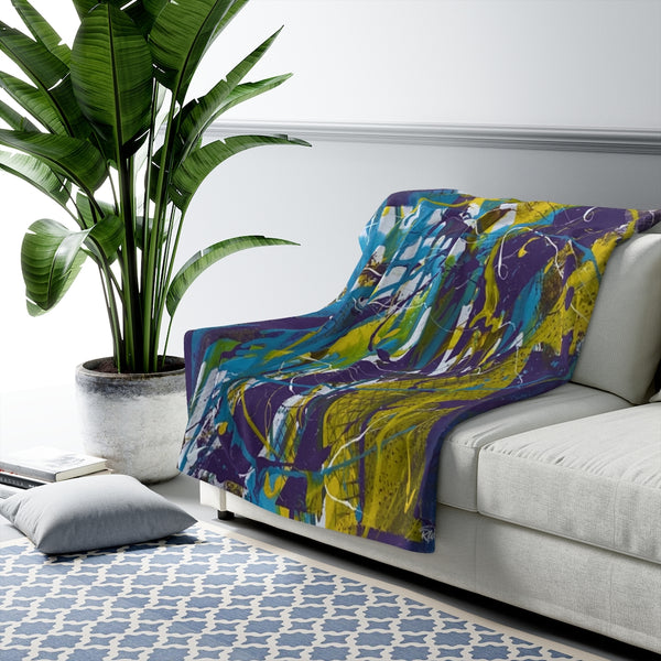 Running Crazy  Sherpa Fleece Blanket