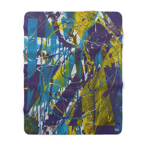 Running Crazy  Sherpa Fleece Blanket