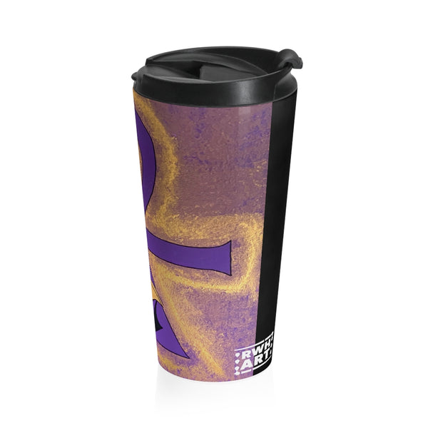 Stainless Steel Travel Mug "Golden Ankh"