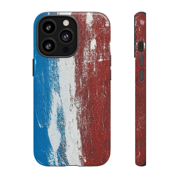 Cell Phone Case  "Blue White Red"