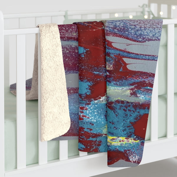Running Swipe  Sherpa Fleece Blanket