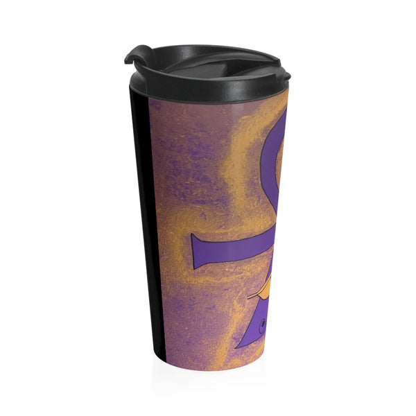 Stainless Steel Travel Mug "Golden Ankh"