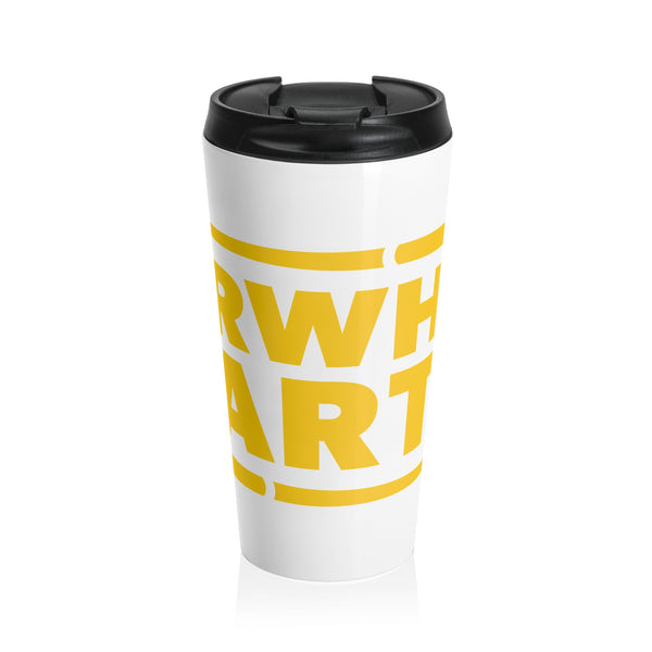 Travel Mug — Gold RWH Art Logo Stainless Steel Tumbler