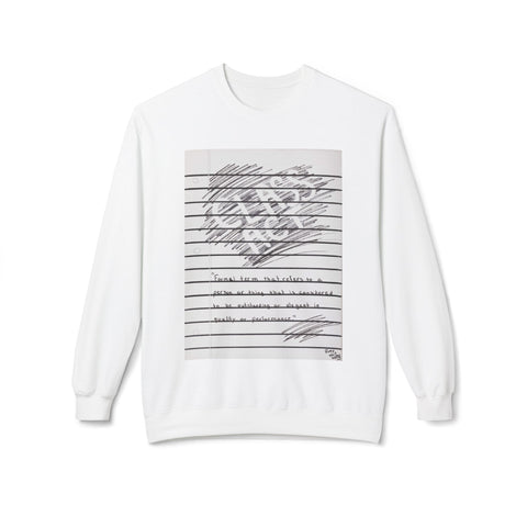 Crewneck Sweatshirt - Class Act Original Art Notebook Page Design