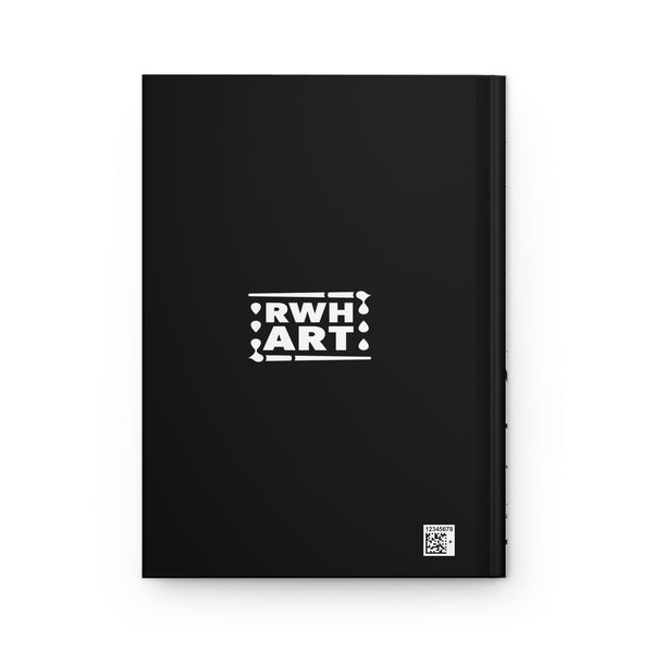 Hardcover Journal — 'Black & White Abstract' Lined Notebook with Abstract Design
